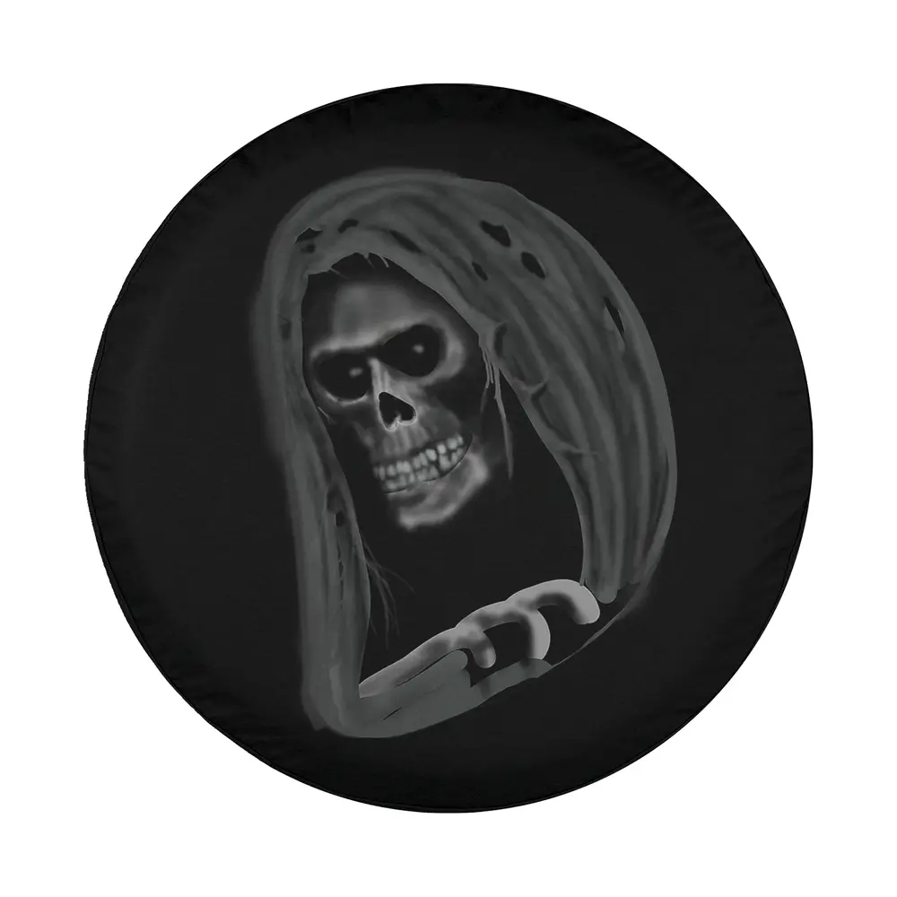 Skeleton in ghostly shroud with skeletal hand Halloween design only