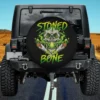 smoking weed skeleton neon smoke halloween spare tire cover no camera hole