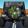 Skeleton watering plants funny Halloween spare tire cover with no camera hole for Jeep