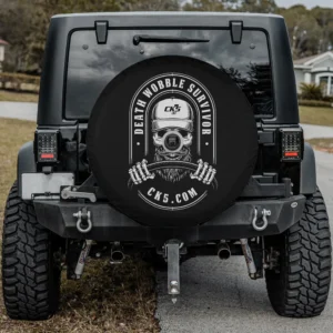 Skull beard cap steering wheel funny offroad spare tire cover with backup camera hole