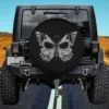 skull butterfly goth soft grunge butterfly skull spare tire cover no camera hole