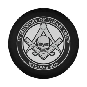 Masonic skull compass emblem memorial design for spare tire cover print