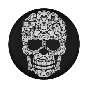 controller skull gaming boys men halloween spare tire cover design only