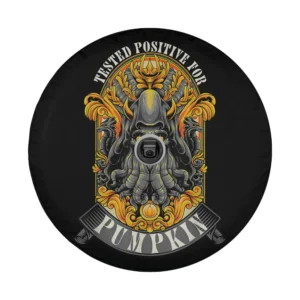 skull pumpkin crown octopus funny halloween design for spare tire cover