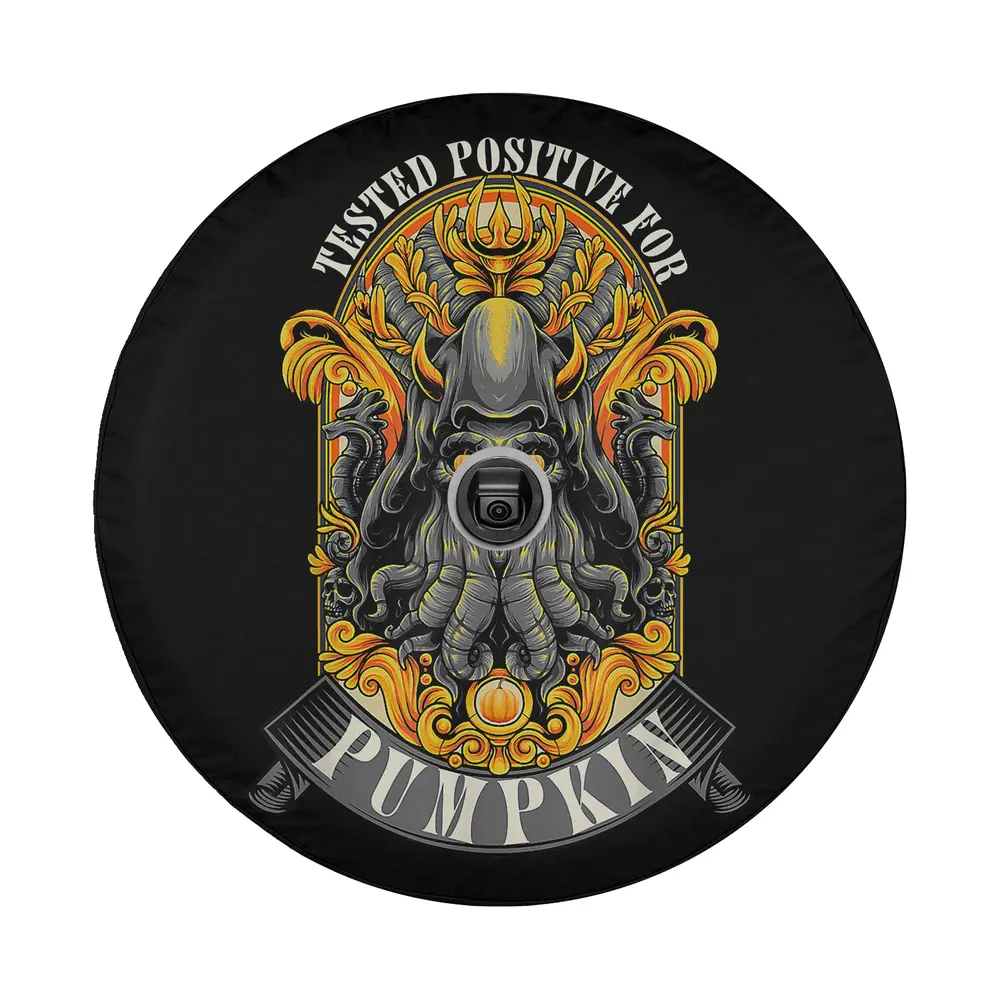 skull pumpkin crown octopus funny halloween design for spare tire cover