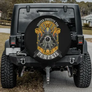 skull pumpkin crown octopus funny halloween spare tire cover with camera hole