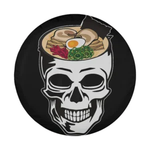 skull ramen noodles skeleton halloween spare tire cover design only