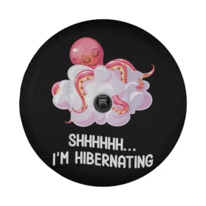 funny sleeping pink octopus fluffy cloud hibernating design only