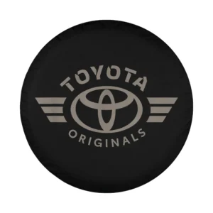 toyota originals wing stripes logo spare tire cover design closeup