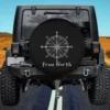True North compass chalk sketch spare tire cover with no camera hole on Honda CRV