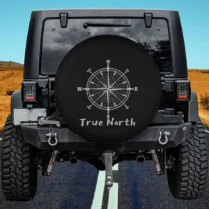True North compass chalk sketch spare tire cover with no camera hole on Honda CRV
