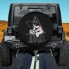 tuxedo cat pink hearts chalk art spare tire cover without camera hole on Jeep