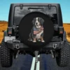 US Flag Bandana Bernese Mountain Dog Spare Tire Cover No Camera Hole