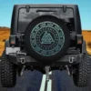 Valknut Runic Circle Celtic Knot Viking Spare Tire Cover No Camera Hole