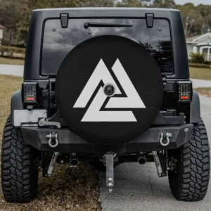Valknut Odin Celtic Knot Viking Norse spare tire cover for Honda HRV with camera hole