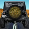 Vegvisir Celtic Knotwork Viking Compass Nordic Spare Tire Cover No Camera Hole