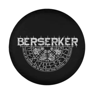 Viking Berserker Runes Vegvisir Compass design closeup