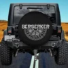 Viking Berserker Runes Vegvisir Compass Spare Tire Cover no camera hole