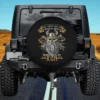 Viking Warrior Crossed Axes Funny Spare Tire Cover No Camera Hole