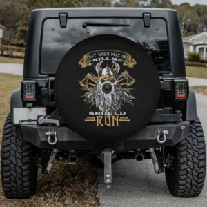 Funny Viking warrior crossed axes spare tire cover with camera hole for Honda CRV