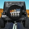 vintage french cartoon kittens un deux trois cat spare tire cover no camera hole for jeep suv rv