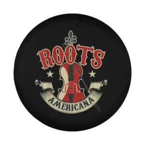 Vintage roots double bass americana music spare tire cover design only