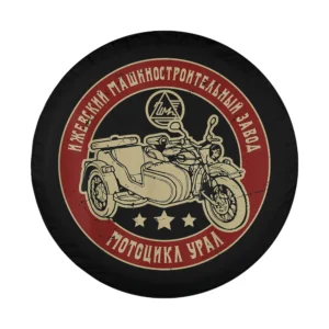 vintage ural motorcycle badge cyrillic stars design only