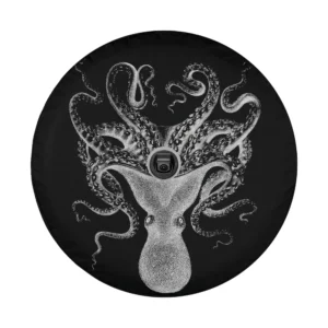 vintage zoology teuthology octopus scientific illustration design only