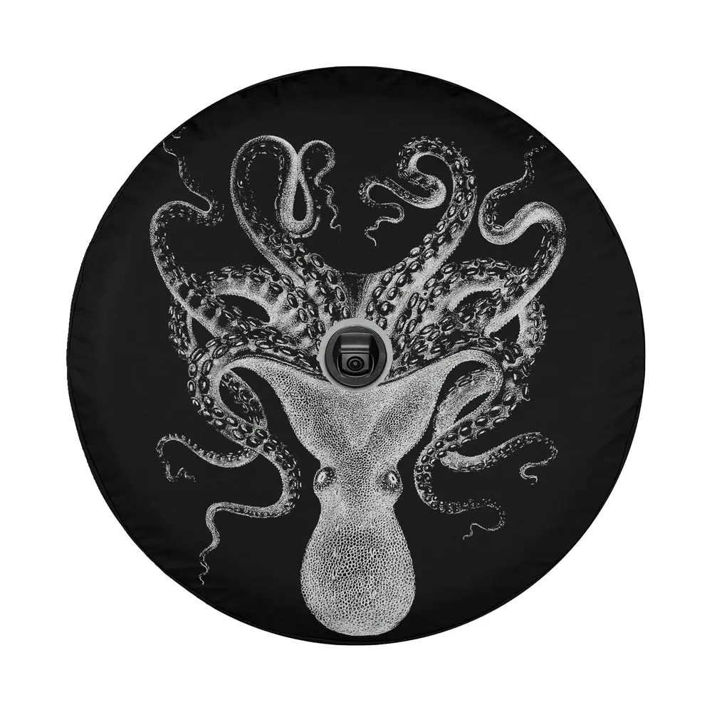 vintage zoology teuthology octopus scientific illustration design only