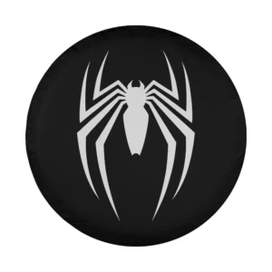 white spider emblem black marvel spiderman game logo graphic design