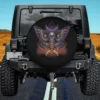 wiccan crescent skull moth geometric spare tire cover no camera hole
