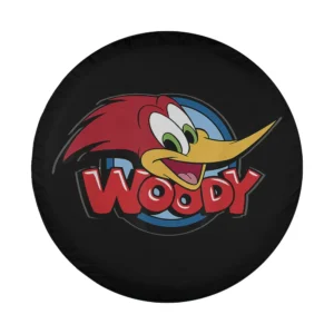 woody woodpecker large face logo cartoon design for spare tire cover