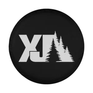 xj pine tree silhouette off road spare tire cover design only