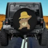 yellow hat dabbing cat cartoon spare tire cover with no camera hole for Jeep RV