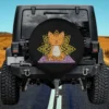 Yoga cat mandala purple mat spare tire cover for Jeep SUV RV with no camera hole