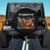 zombie turkey santa happy hallothanksmas spare tire cover with no camera hole for Jeep SUV RV