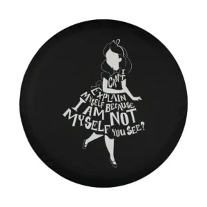 Alice silhouette with text quote Disney design only