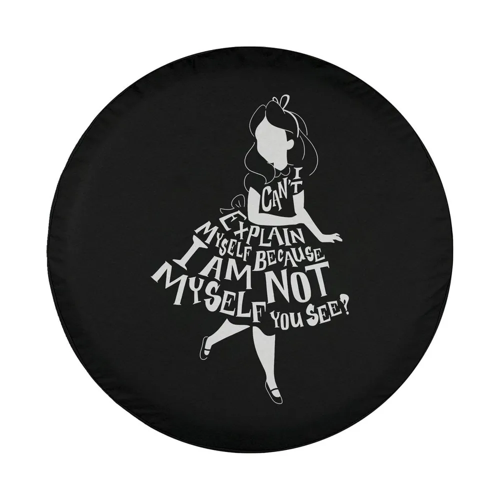 Alice silhouette with text quote Disney design only