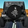 Alice silhouette with text quote Disney spare tire cover no camera hole