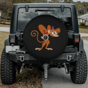 angry abu purple fez disney aladdin 90s spare tire cover with camera hole for SUV