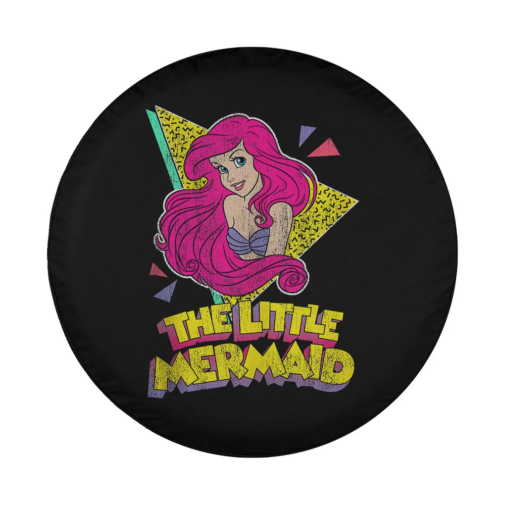 Ariel retro color block Disney The Little Mermaid classic 90s design for spare tire cover