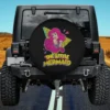 Ariel retro color block Disney The Little Mermaid spare tire cover with no camera hole for Jeep and SUV