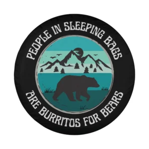 Bear mountain moon camping humor design for spare tire cover