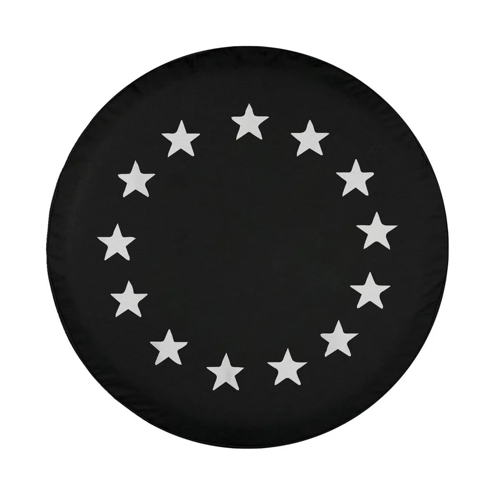 white circle stars betsy ross flag revolutionary war spare tire cover design only