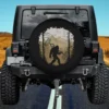 Bigfoot Tire Tracks Mountain Sasquatch Spare Tire Cover No Camera Hole