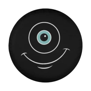 Monsters Inc blue cartoon eye wide smile design spare tire cover art