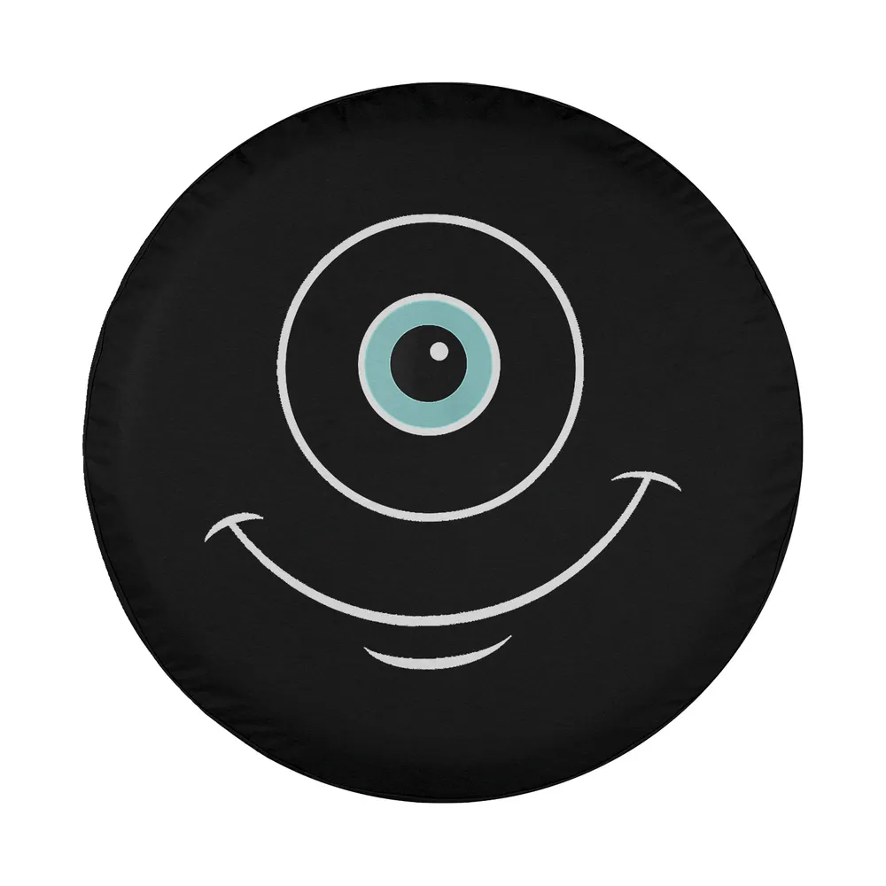 Monsters Inc blue cartoon eye wide smile design spare tire cover art