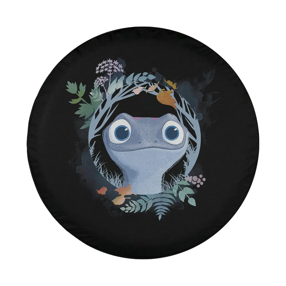 Bruni salamander watercolor forest Disney Frozen 2 design closeup for spare tire cover