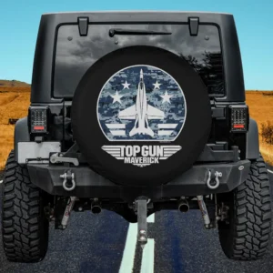Camo fighter jet stars Top Gun Maverick spare tire cover with no camera hole for Mercedes G-Class