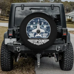 Camo fighter jet stars Top Gun Maverick spare tire cover with backup camera hole for Mercedes G-Class